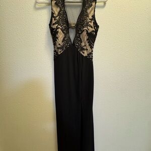 Trixxi Black and Gold Sequin Dress